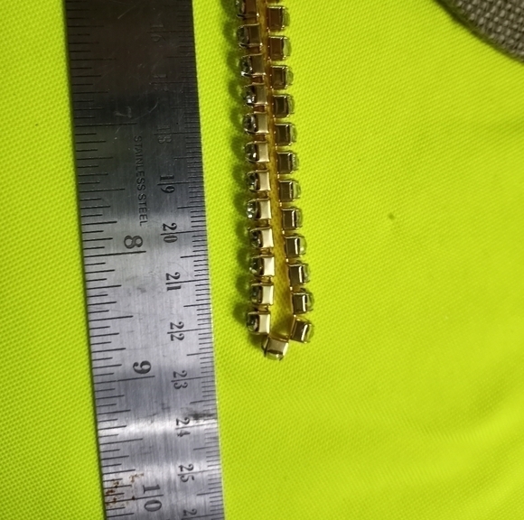 Goldtone crystal necklace tennis - Picture 4 of 4